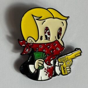 Richie Rich Gangster Gun Bandana Hat Pin Streetwear Hats Bag Fitted New Era